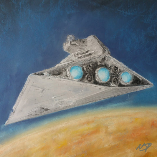 Star Wars Coasters - Star Destroyer, Red Five, AT-AT Imperial Walkers on ice planet Hoth from Star Wars Inspired pastel original, geek gift