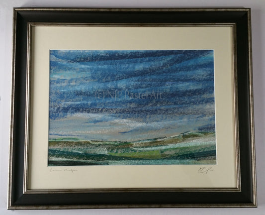 Rural abstract landscape, Wiltshire Landscape, The Ridgeway, "Lower Hackpen" Limited Edition Prints & Gifts from abstract pastel original