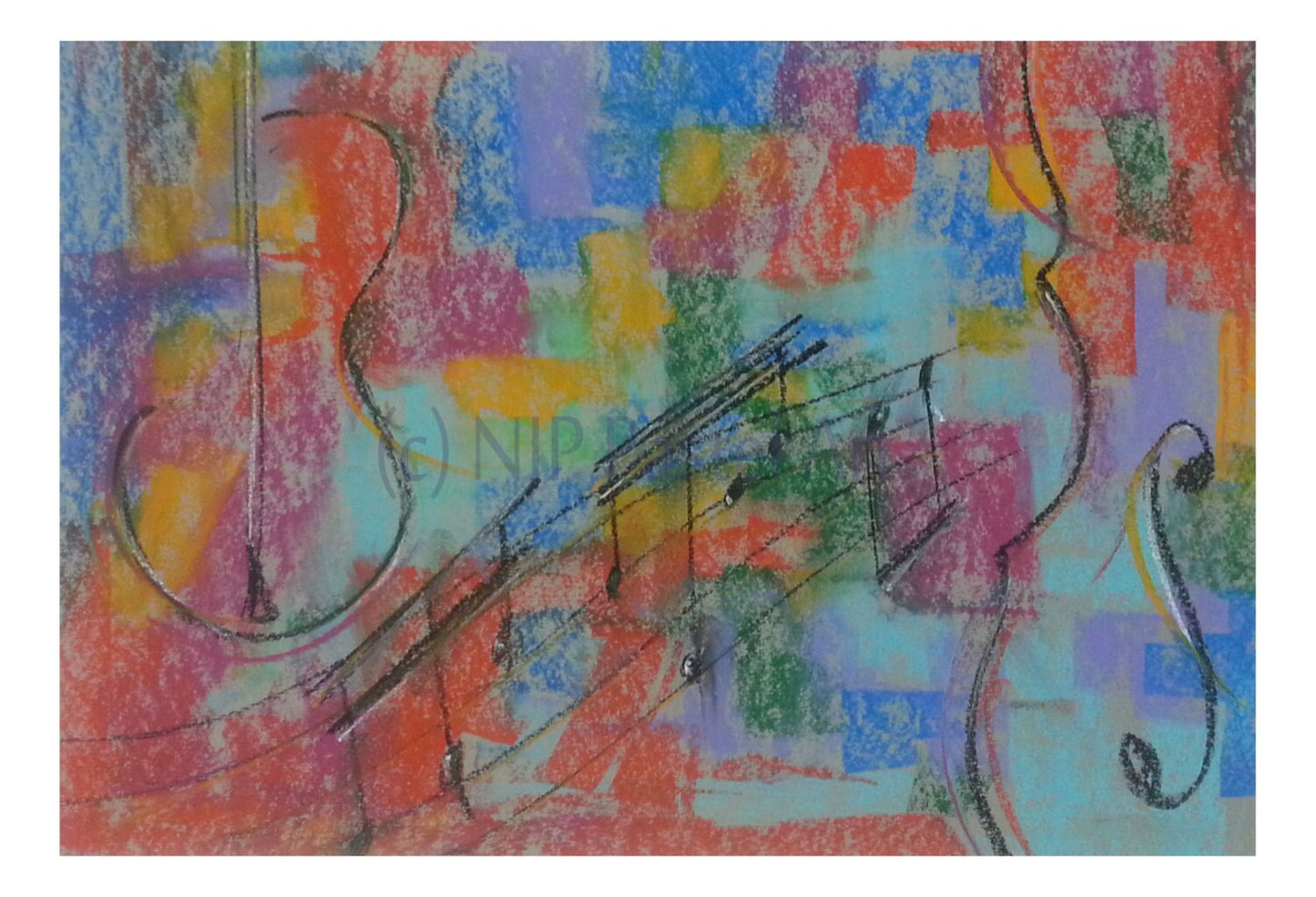 Music Art, musical print, Colourful music, "Colour In Music" Limited Edition Prints & Gifts from musically inspired pastel original