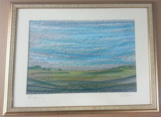 Landscape Art, Wiltshire landscape print, The Ridgeway Limited Edition Prints & Gifts from abstract landscape pastel original