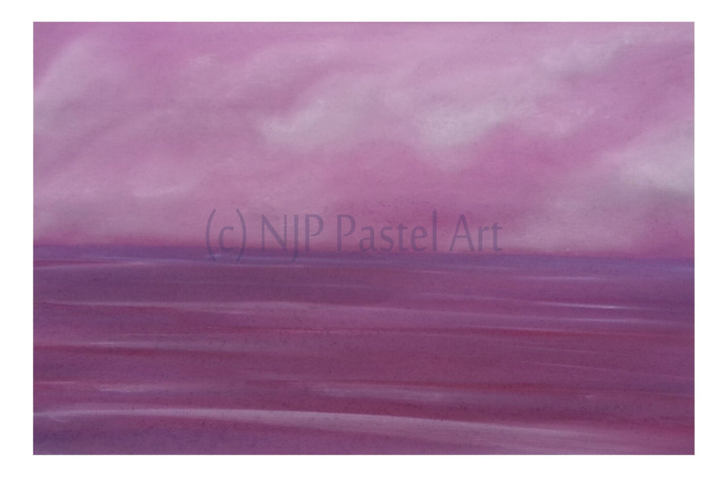 Abstract seascape, Seaside art, Purple seas, "Gettin' Away" Limited Edition Print from abstract seascape pastel original in shades of purple