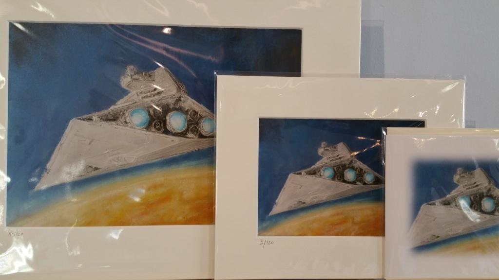 Star Wars art, Star Destroyer Space ship, Destroyer - Limited Edition Print,  from Star Wars Inspired pastel original