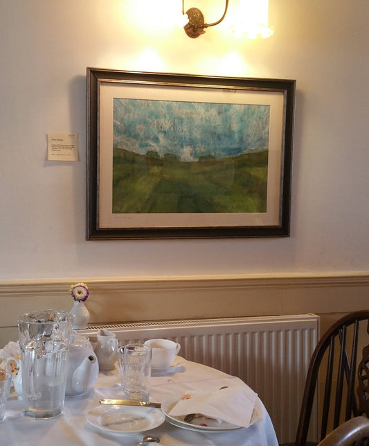 Wiltshire landscape, Rural art, The Ridgeway art, "Three Clumps" Limited Edition Prints & Gifts from abstract landscape pastel original