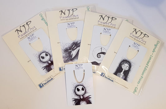 Nightmare Before Christmas Bookmark. TNBC book mark. Jack Skellington. Ideal stocking filler gift from hand drawn originals