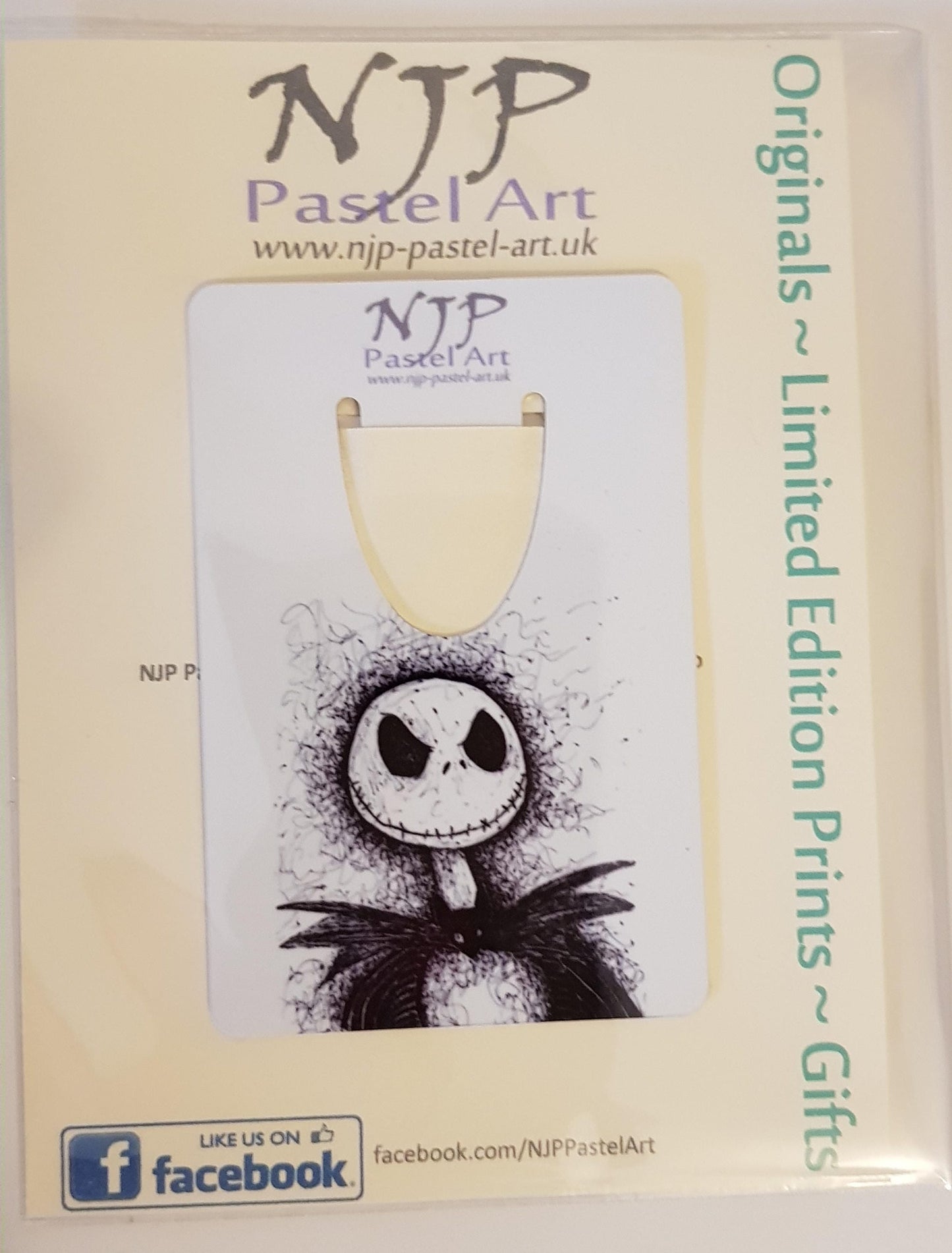 Nightmare Before Christmas Bookmark. TNBC book mark. Jack Skellington. Ideal stocking filler gift from hand drawn originals