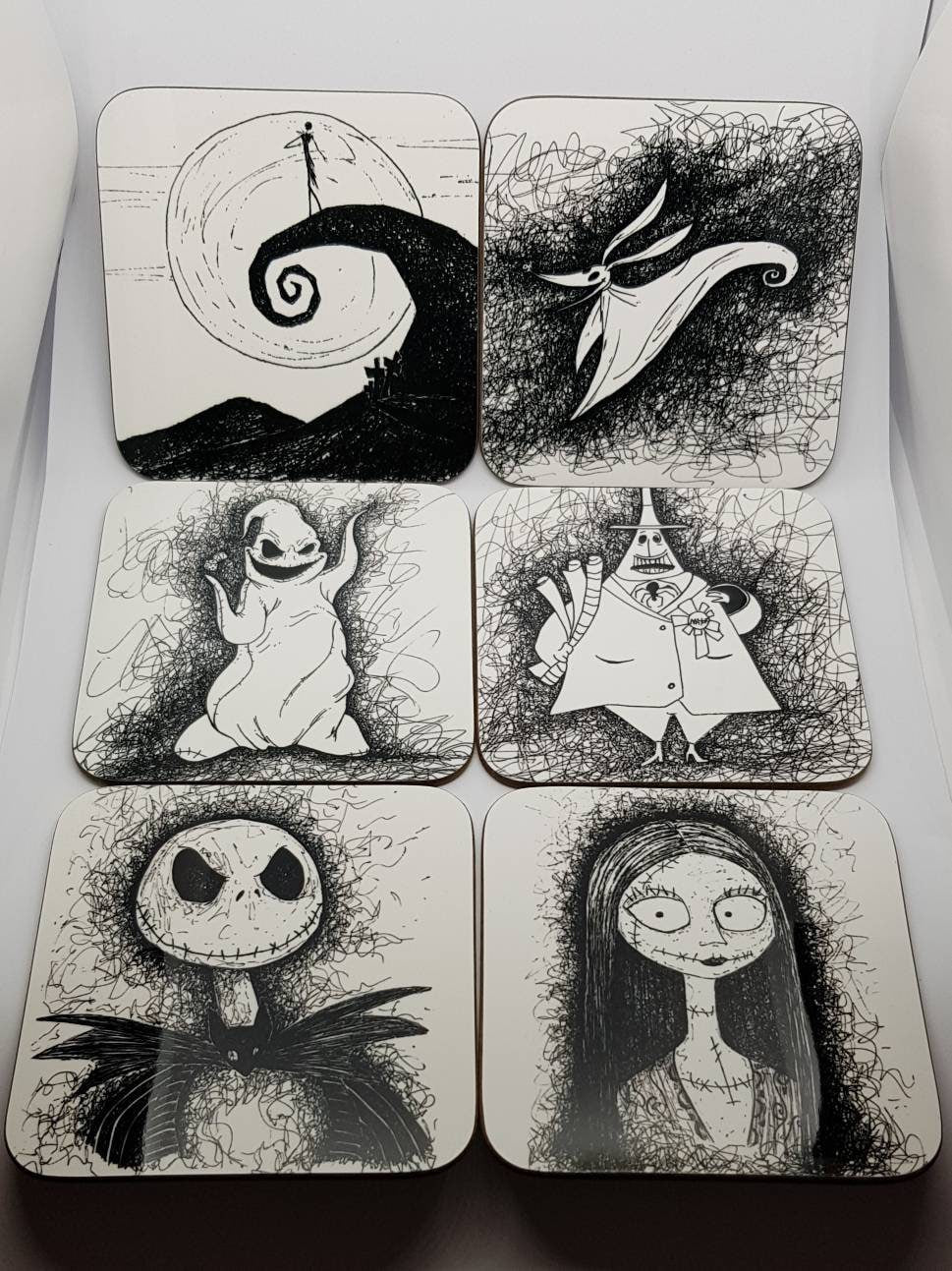 Nightmare Before Christmas Coaster, Jack beer mat, Sally, Zero: TNBC gifts from hand drawn originals