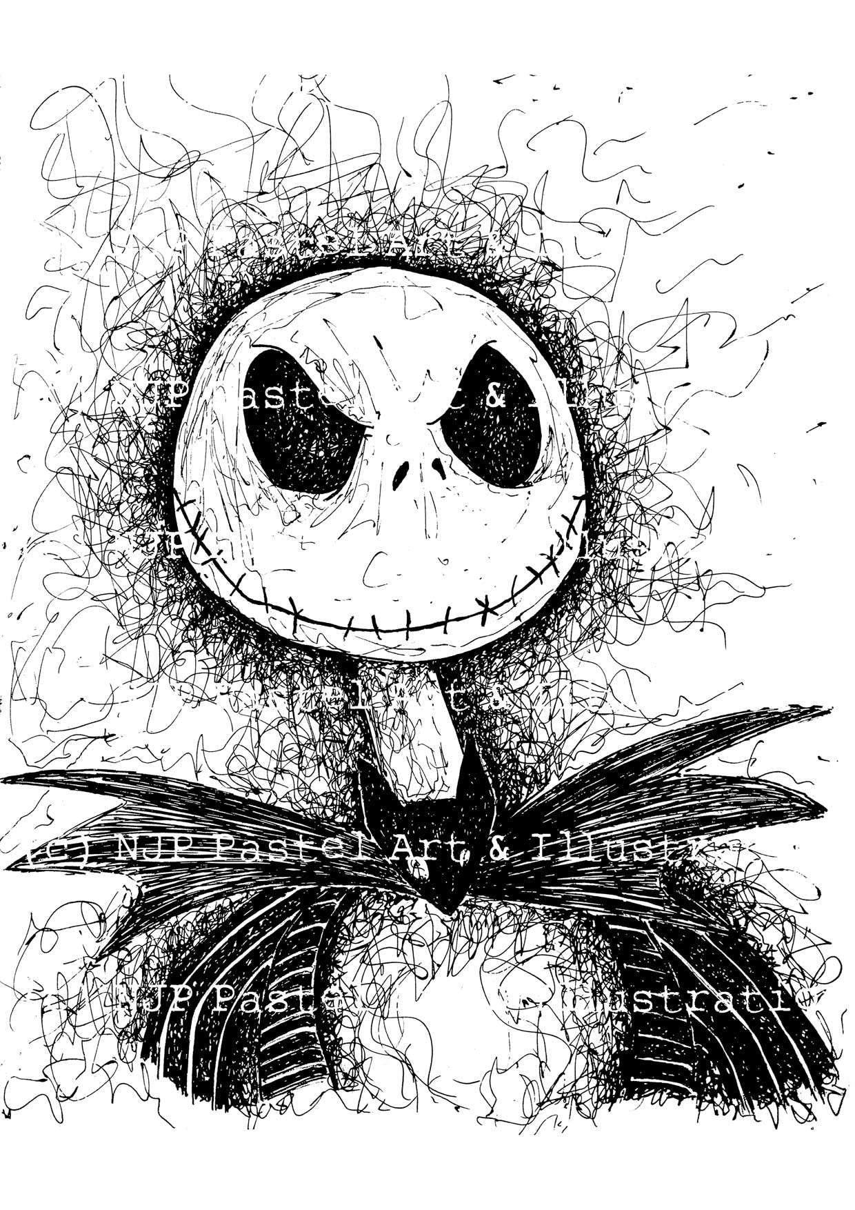 Nightmare Before Christmas pictures, Jack, Sally, Zero: TNBC art prints & gifts from hand drawn originals
