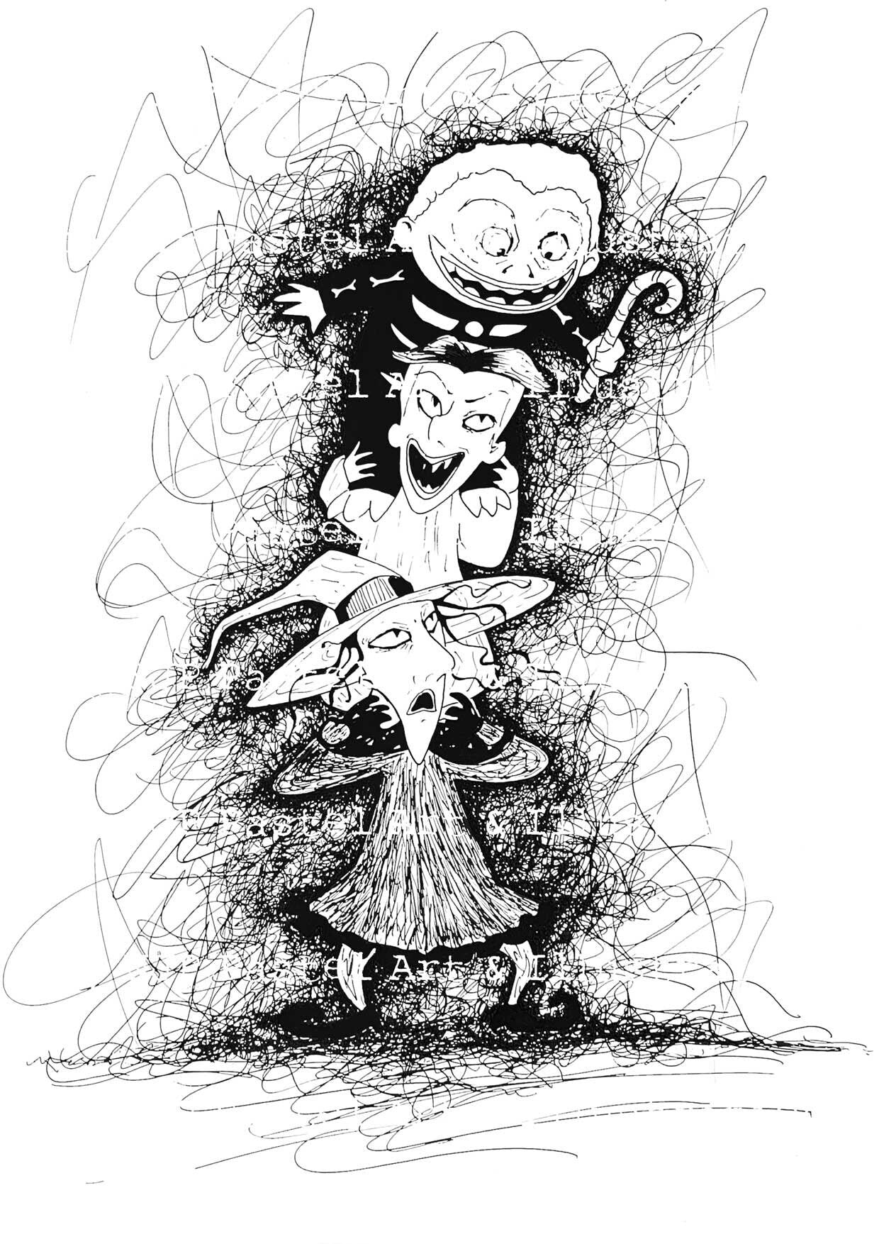 Nightmare Before Christmas pictures, Jack, Sally, Zero: TNBC art prints & gifts from hand drawn originals