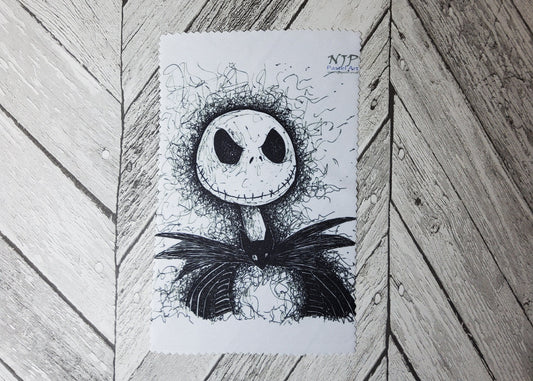 Nightmare Before Christmas Glass cloth, gadget cleaner, NBX gifts, Jack, Sally, Zero, Nightmare Before Christmas gifts, hand drawn originals
