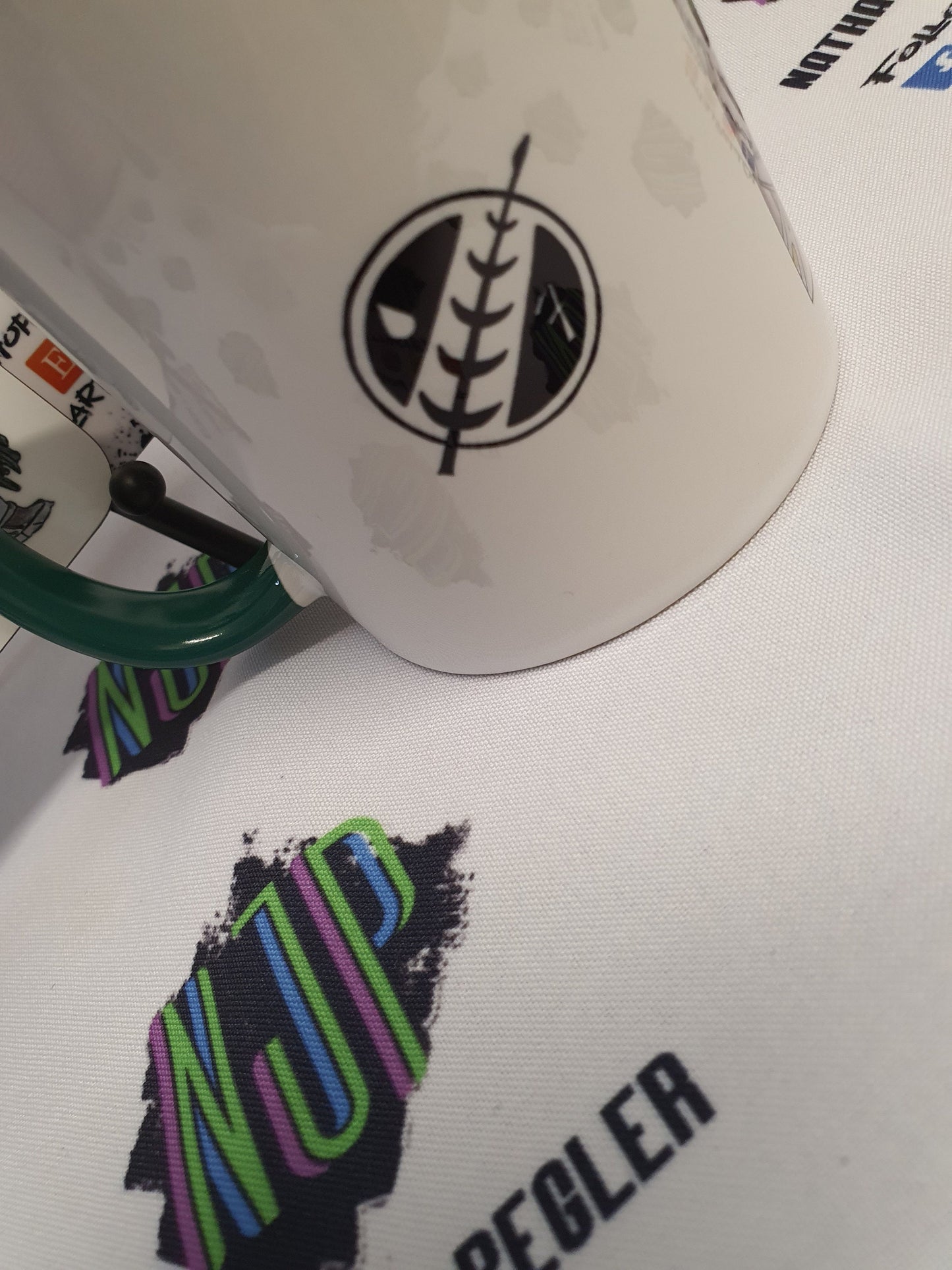 Boba Fett Star Wars Mandalorian mug and coaster set, from hand drawn artwork. Can be personalised
