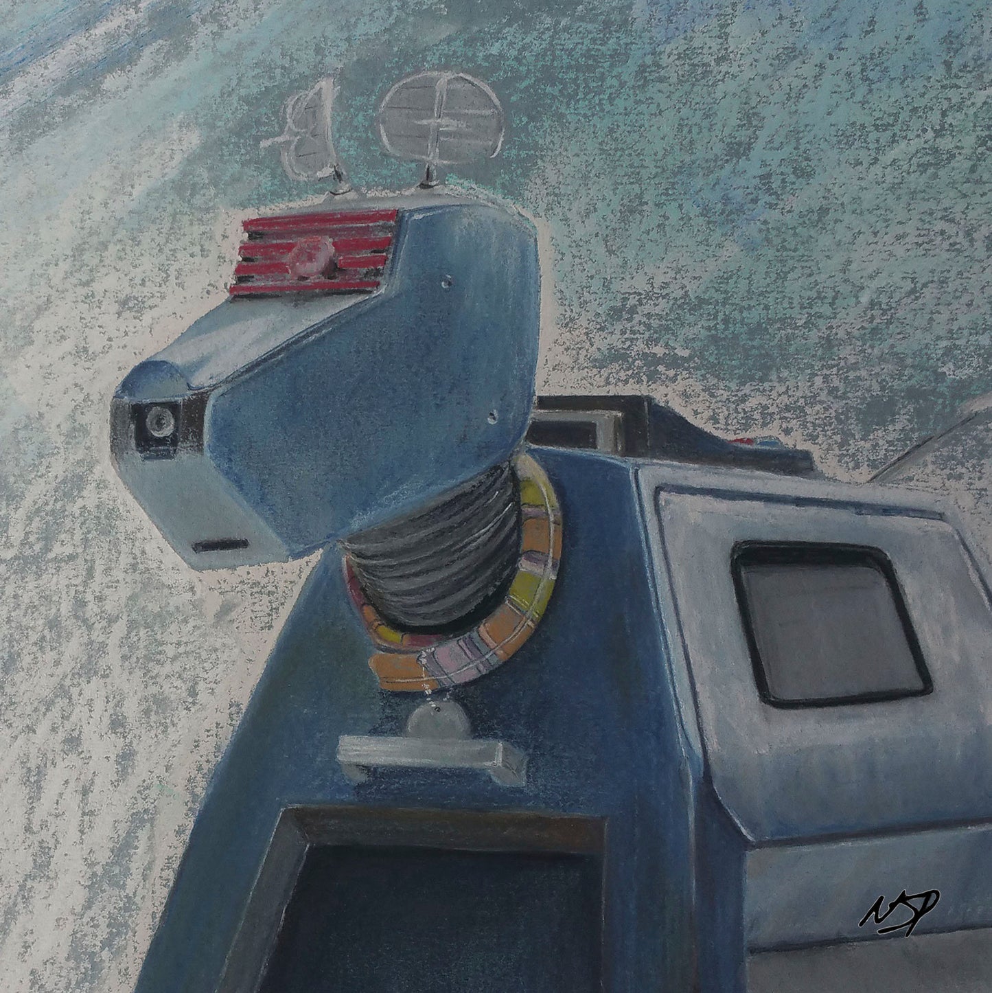 Doctor Who coaster beer mat, K9, Dalek, Tardis, Cyberman, Ice Warrior from Dr Who Inspired pastel original