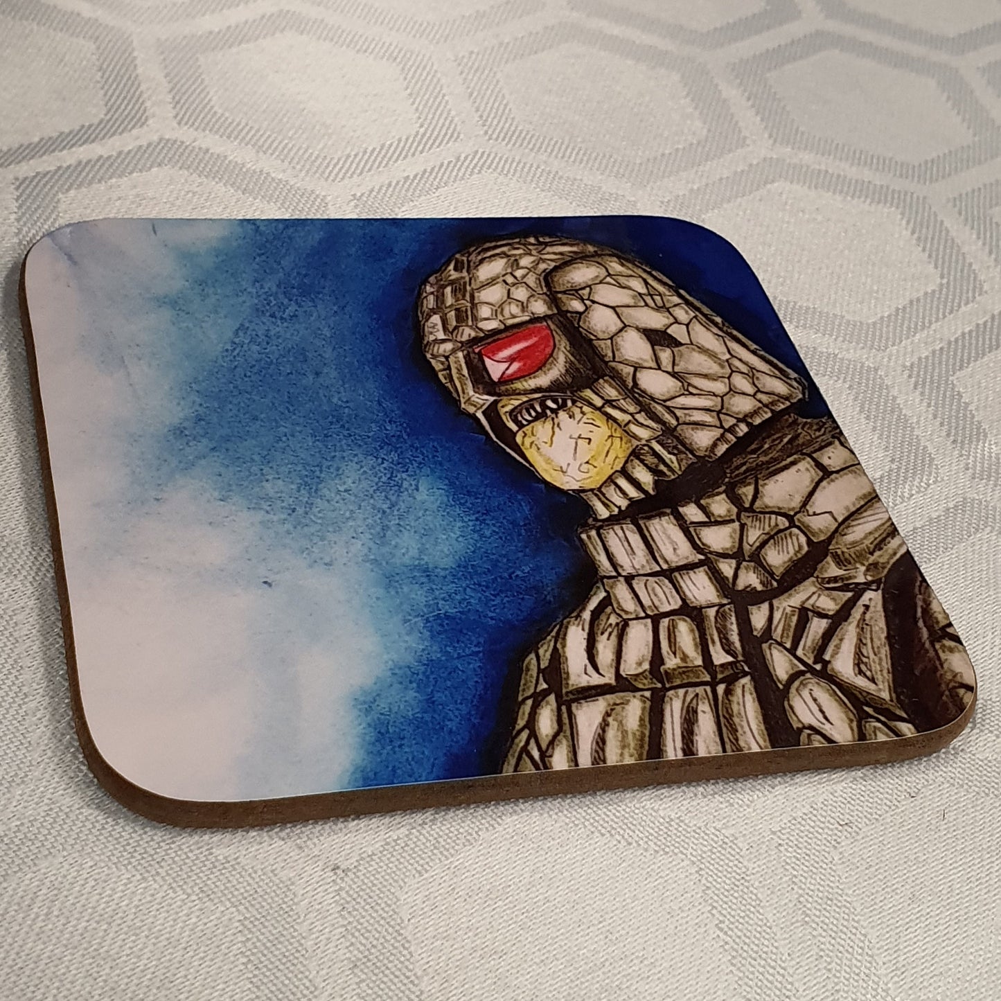 Doctor Who coaster beer mat, K9, Dalek, Tardis, Cyberman, Ice Warrior from Dr Who Inspired pastel original