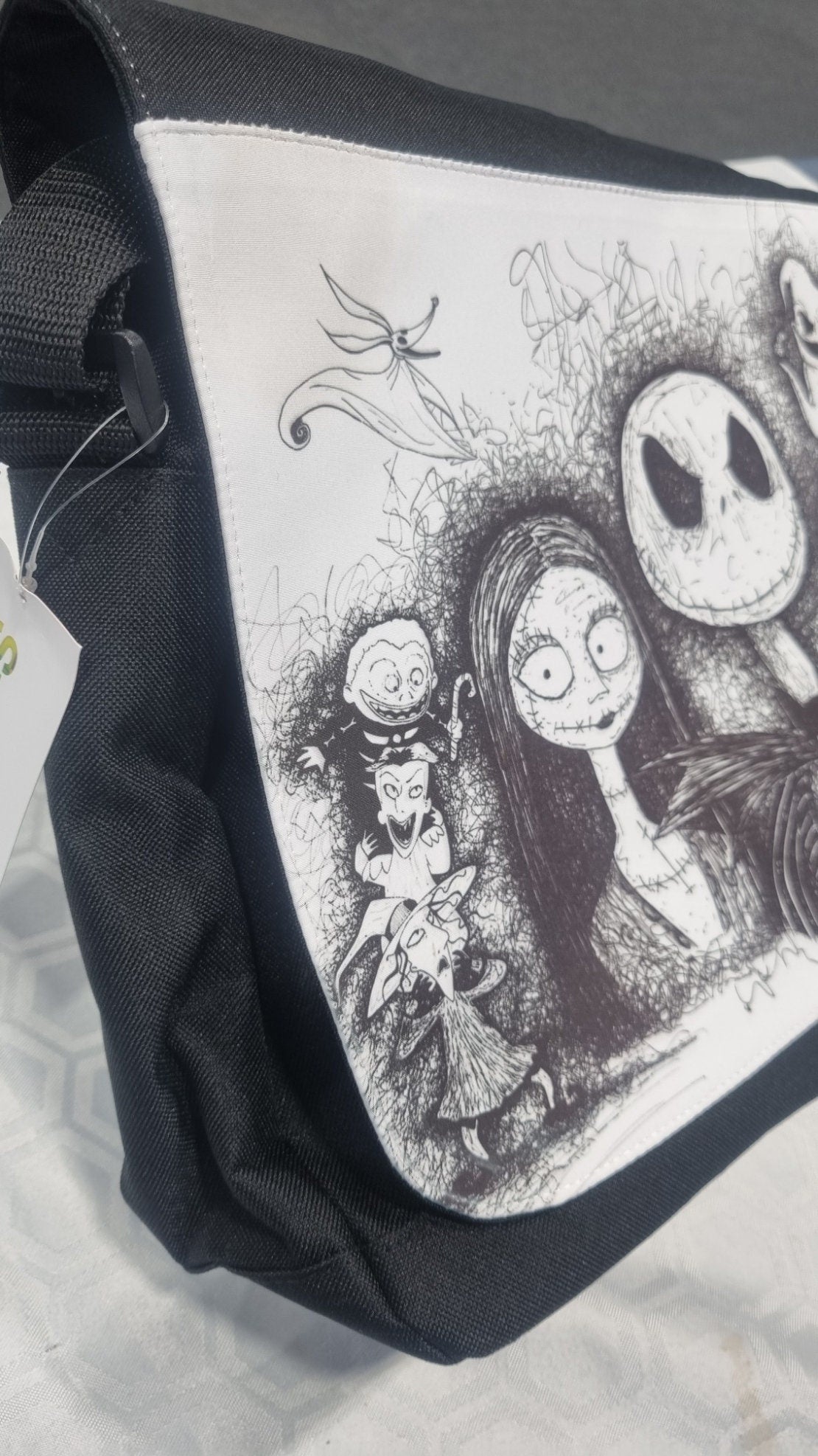 TNBC book bag. Nightmare Before Christmas Messenger bag. From hand drawn originals