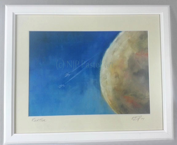 Star Wars Art of planet with x-wings, Red Five - Limited Edition Prints & Gifts, from Star Wars artwork inspired pastel original
