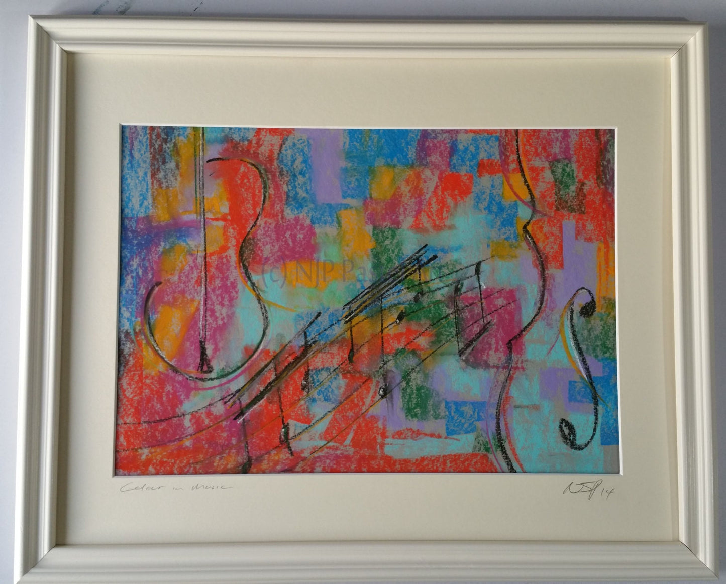 Music Art, musical print, Colourful music, "Colour In Music" Limited Edition Prints & Gifts from musically inspired pastel original