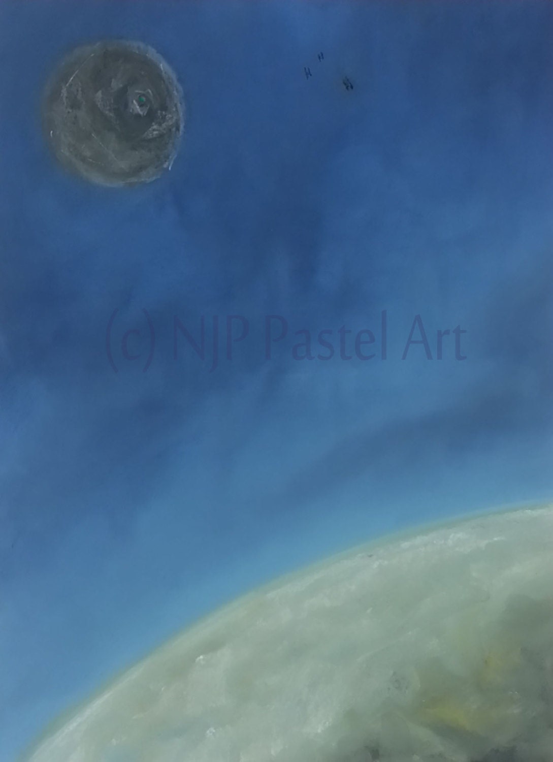 Star wars, Death star, Star Wars fan art, Sci Fi art, Mark III - Limited Edition Prints & Gifts, from Star Wars art inspired pastel original