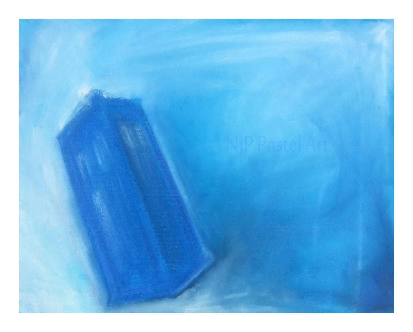 Dr Who Tardis picture. Ideal Gift for any Doctor Who lover, Blue Box - Limited Edition Prints & Gifts, from Dr Who inspired pastel original