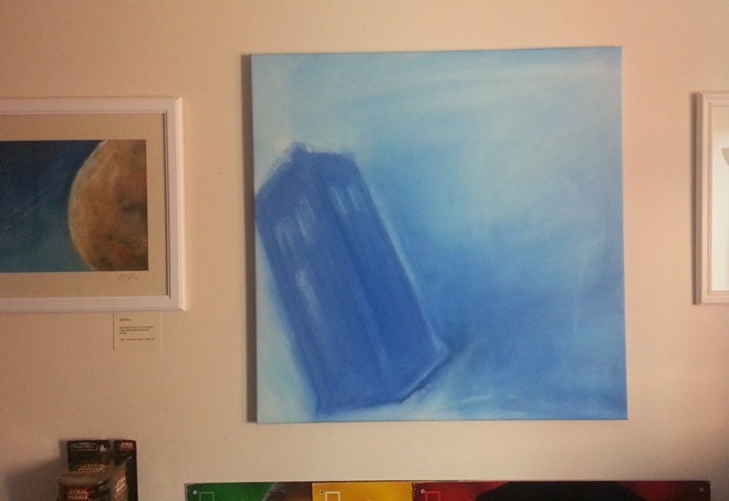 Dr Who Tardis picture. Ideal Gift for any Doctor Who lover, Blue Box - Limited Edition Prints & Gifts, from Dr Who inspired pastel original