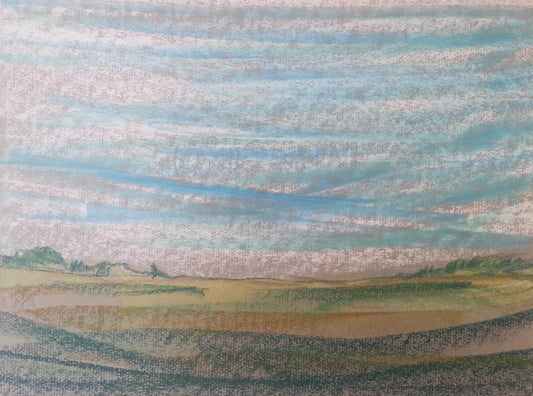 Landscape Art, Wiltshire landscape print, The Ridgeway Limited Edition Prints & Gifts from abstract landscape pastel original