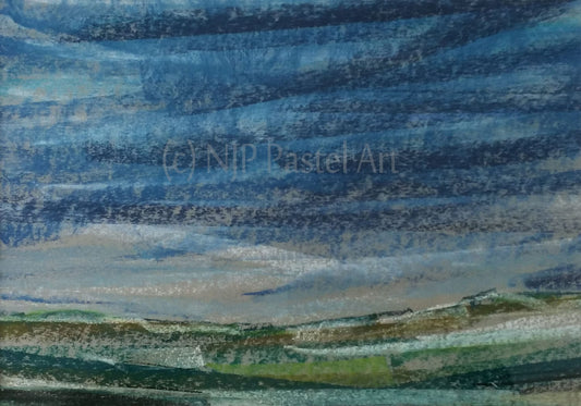 Rural abstract landscape, Wiltshire Landscape, The Ridgeway, "Lower Hackpen" Limited Edition Prints & Gifts from abstract pastel original