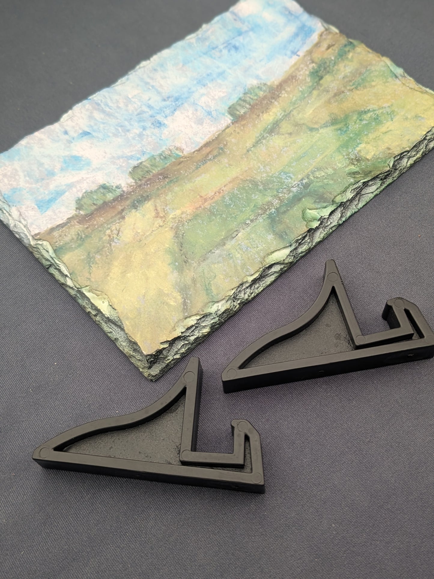 Wiltshire Ridgeway "Three Clumps" printed slate. Limited edition. From Hand drawn original
